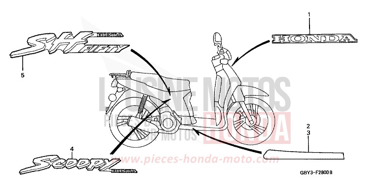 MARKE/STREIFEN (1) von CB1300 Super Bold'or ABS EPIC GREEN (BG109) von 1996